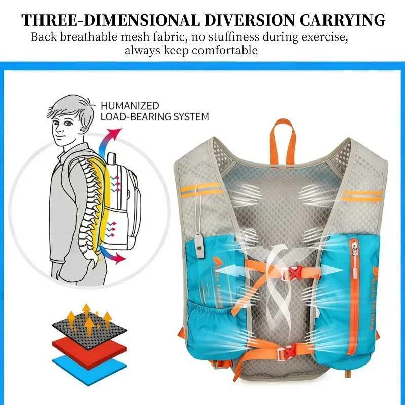 Running Vest Backpack Marathon - огляд і ціна Reflective Running Jacket