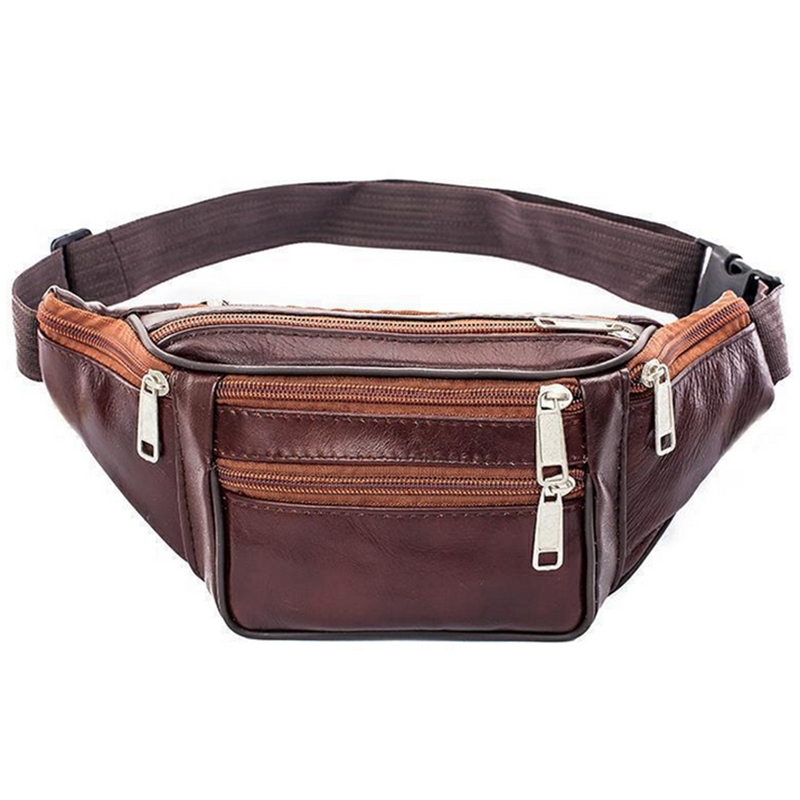 Leather Men Waist Chest Bag Th - огляд і ціна Running Zwift